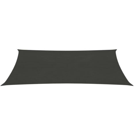 Voile toile d'ombrage parasol 160 g/m² 2 x 5 m pehd anthracite