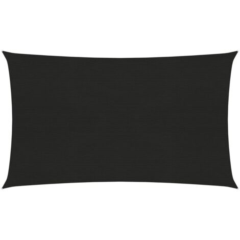 Voile toile d'ombrage parasol 160 g/m² 2 x 5 m PEHD noir
