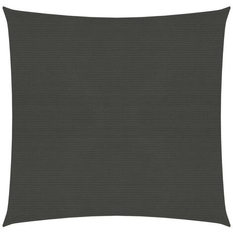 Voile toile d'ombrage parasol 160 g/m² 2,5 x 2,5 m PEHD anthracite