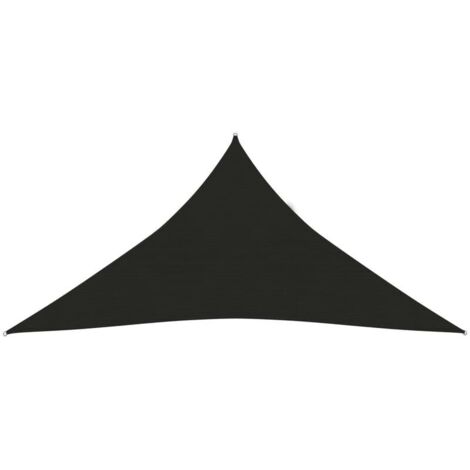 Voile toile d'ombrage parasol 160 g/m² 3 x 3 x 3 m PEHD noir