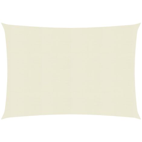 Voile toile d'ombrage parasol 160 g/m² 3 x 4 m PEHD crème