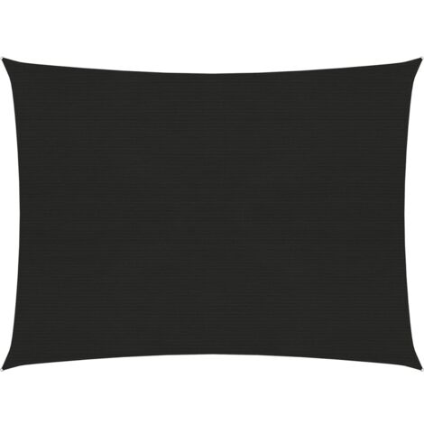 Voile toile d'ombrage parasol 160 g/m² 3 x 4 m PEHD noir