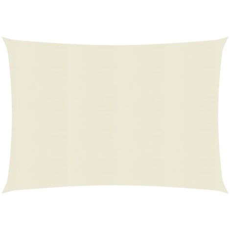 Voile toile d'ombrage parasol 160 g/m² 3 x 4,5 m PEHD crème