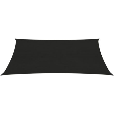 Voile toile d'ombrage parasol 160 g/m² 3 x 4,5 m PEHD noir