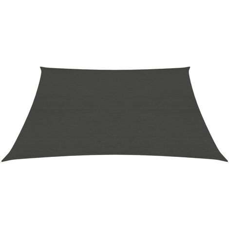Voile toile d'ombrage parasol 160 g/m² 4 x 4 m pehd anthracite