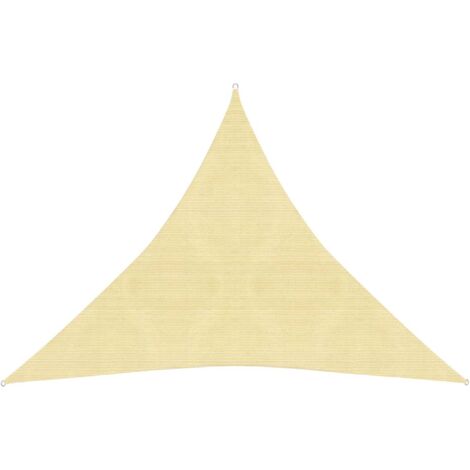 Voile toile d'ombrage parasol 160 g/m² 4 x 4 x 4 m PEHD beige