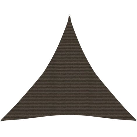 Voile toile d'ombrage parasol 160 g/m² 4 x 4 x 4 m PEHD marron