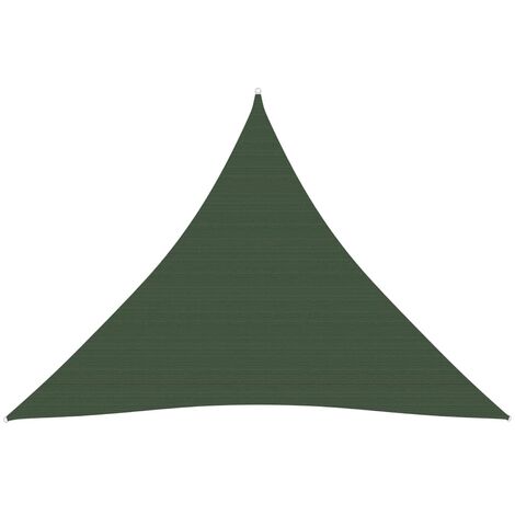 Voile toile d'ombrage parasol 160 g/m² 4 x 4 x 4 m PEHD vert foncé