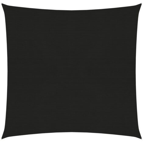 Voile toile d'ombrage parasol 160 g/m² 4,5 x 4,5 m PEHD noir