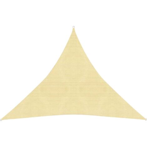 Voile toile d'ombrage parasol 160 g/m² 4,5 x 4,5 x 4,5 m PEHD marron