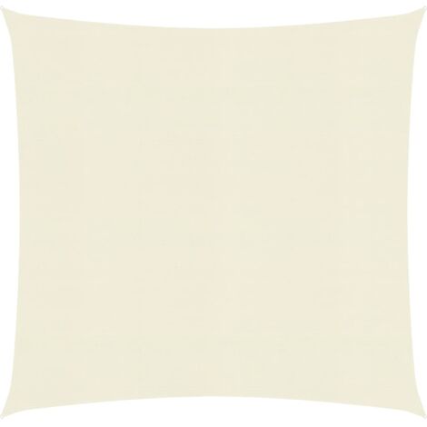 Voile toile d'ombrage parasol 160 g/m² 5 x 5 m PEHD crème