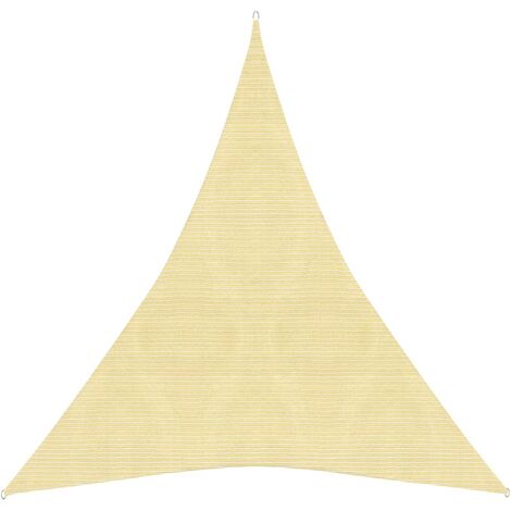 Voile toile d'ombrage parasol 160 g/m² 5 x 6 x 6 m PEHD beige