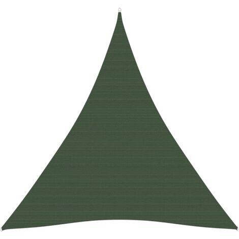 Voile toile d'ombrage parasol 160 g/m² 5 x 6 x 6 m PEHD vert foncé