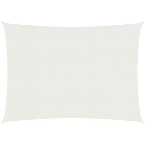 Voile toile d'ombrage parasol 160 g/m² blanc 3,5 x 4,5 m PEHD