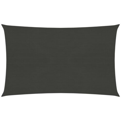 Voile toile d'ombrage parasol 160 g/m² PEHD 2 x 4,5 m anthracite