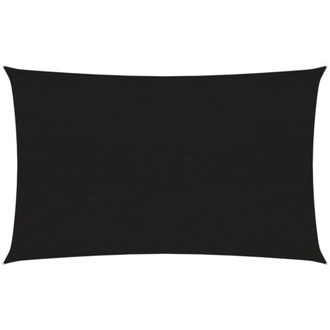 Voile toile d'ombrage parasol 160 g/m² PEHD 2 x 4,5 m noir
