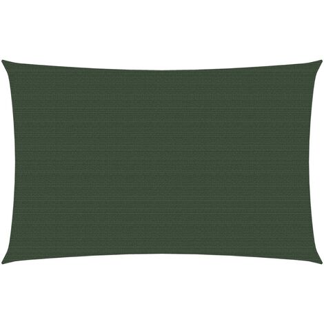 Voile toile d'ombrage parasol 160 g/m² PEHD 2 x 4,5 m vert foncé