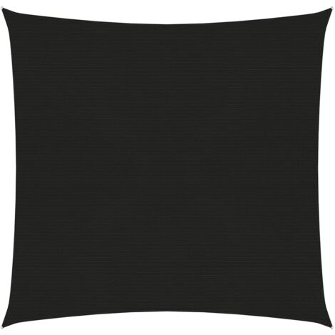 Voile toile d'ombrage parasol 160 g/m² PEHD 2,5 x 2,5 m noir