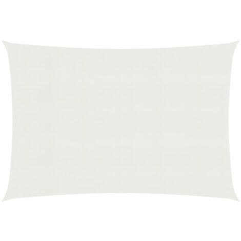 Voile toile d'ombrage parasol 160 g/m² PEHD 2,5 x 3 m blanc