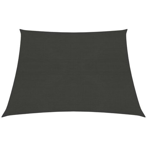Voile toile d'ombrage parasol 160 g/m² PEHD 3/4 x 3 m anthracite