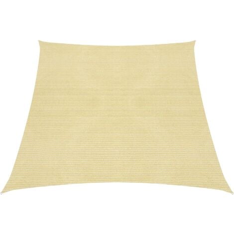 Voile toile d'ombrage parasol 160 g/m² PEHD 3/4 x 3 m beige