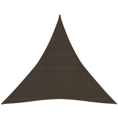 Voile toile d'ombrage parasol 160 g/m² PEHD 3 x 3 x 3 m marron