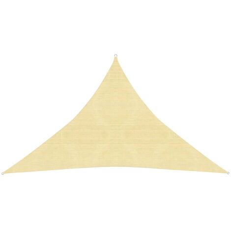 Voile toile d'ombrage parasol 160 g/m² PEHD 3,5 x 3,5 x 4,9 m marron