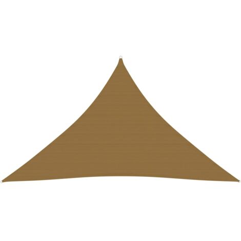 Voile toile d'ombrage parasol 160 g/m² PEHD 3,5 x 3,5 x 4,9 m taupe