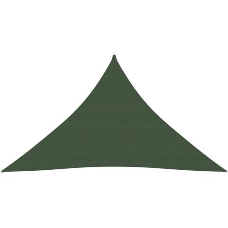 Voile toile d'ombrage parasol 160 g/m² PEHD 3,5 x 3,5 x 4,9 m vert foncé