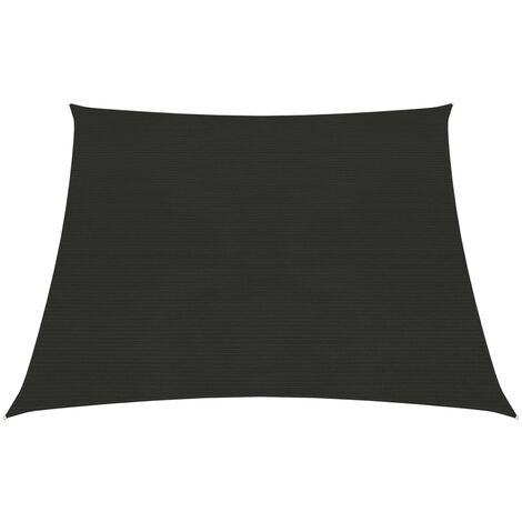 Voile toile d'ombrage parasol 160 g/m² PEHD 4/5 x 3 m noir
