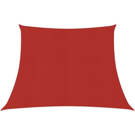 Voile toile d'ombrage parasol 160 g/m² PEHD 4/5 x 3 m rouge