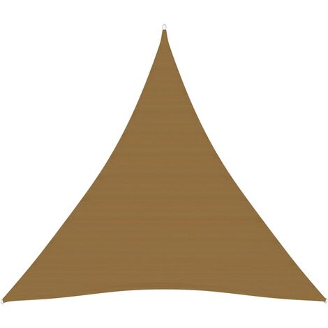 Voile toile d'ombrage parasol 160 g/m² PEHD 4 x 4 x 4 m taupe