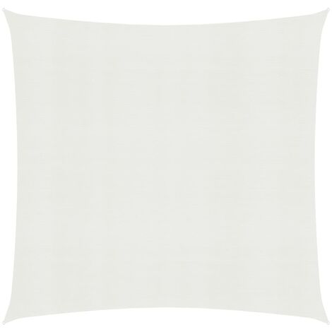 Voile toile d'ombrage parasol 160 g/m² PEHD 5 x 5 m blanc