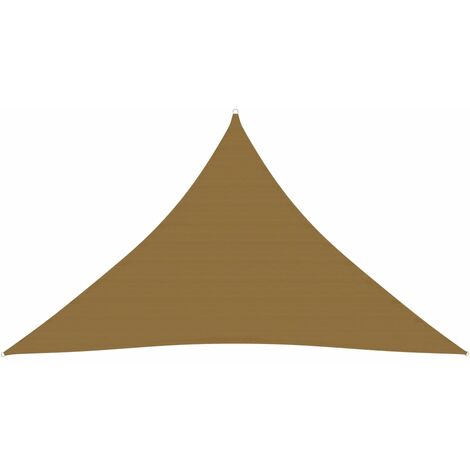Voile toile d'ombrage parasol 160 g/m² PEHD 5 x 5 x 6 m taupe