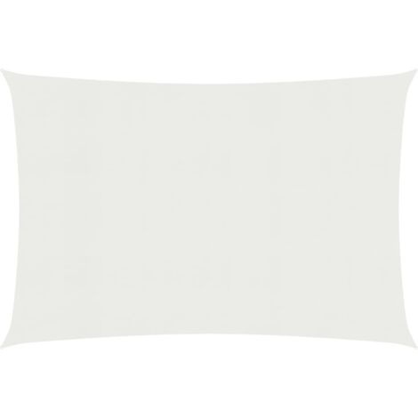 Voile toile d'ombrage parasol 160 g/m² PEHD 5 x 7 m blanc