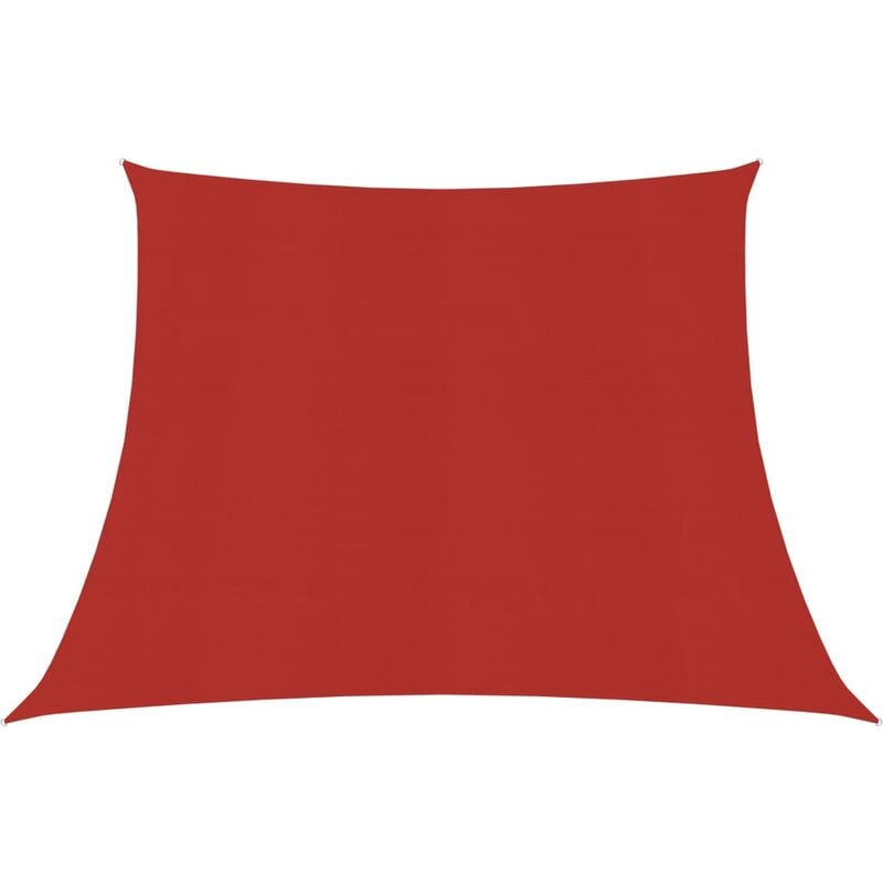 Voile toile d'ombrage parasol 160 g/m² PEHD 4/5 x 3 m rouge - Rouge