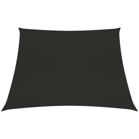 Voile toile d'ombrage parasol 3/4 x 2 m PEHD 160 g/m² noir