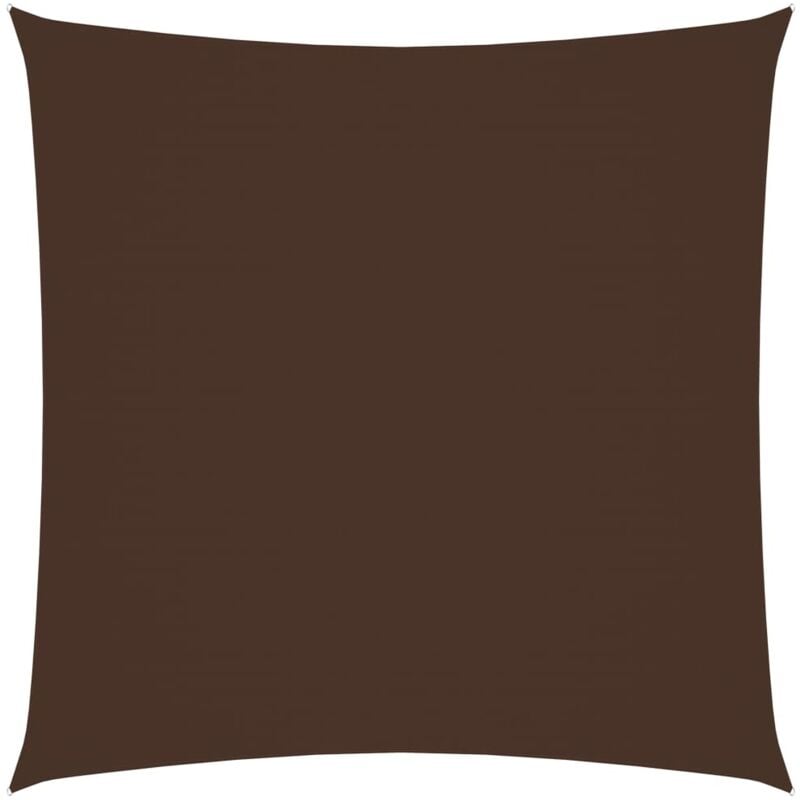 Voile toile d'ombrage parasol tissu oxford carré 3,6 x 3,6 m marron