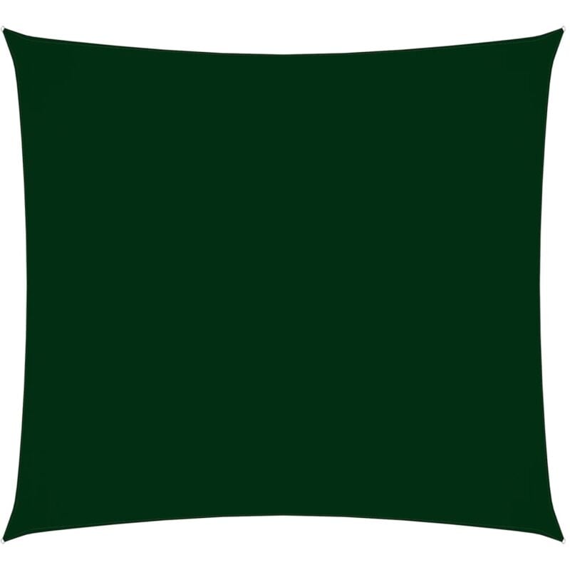 Voile toile d'ombrage parasol tissu oxford carré 3,6 x 3,6 m vert foncé - Or