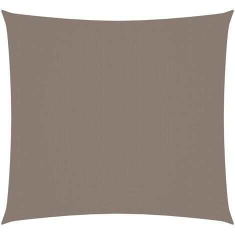 Voile toile d'ombrage parasol tissu oxford carré 7 x 7 m taupe