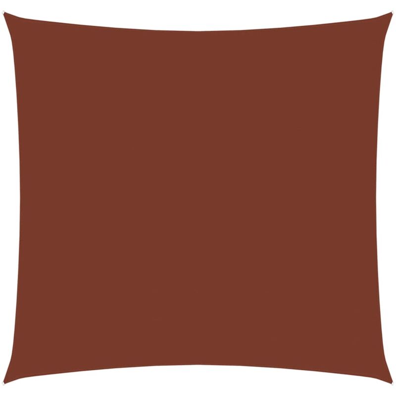 Helloshop26 - Voile toile d'ombrage parasol tissu oxford carré 7 x 7 m terre cuite