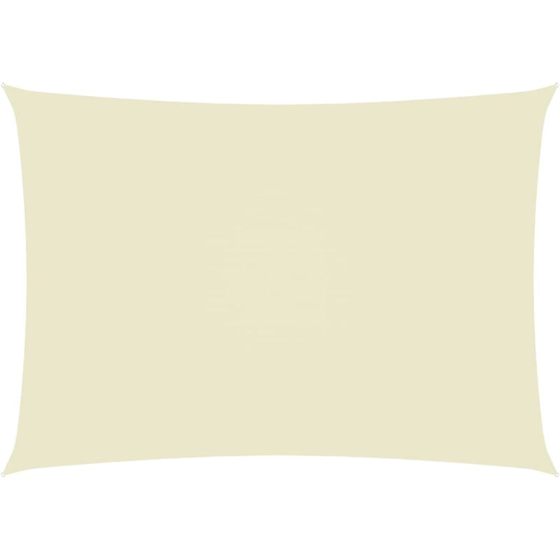 Voile toile d'ombrage parasol tissu oxford rectangulaire 2,5 x 4 m crème