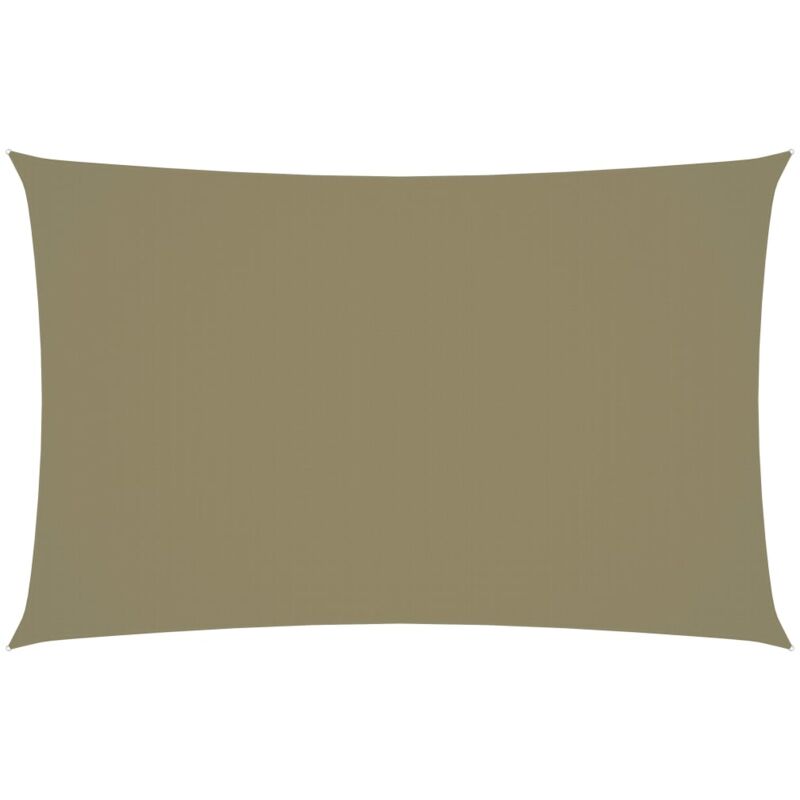 Helloshop26 - Voile toile d'ombrage parasol tissu oxford rectangulaire 2,5 x 5 m beige