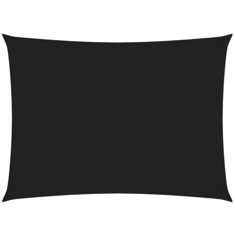 Voile toile d'ombrage parasol tissu oxford rectangulaire 3 x 4,5 m noir