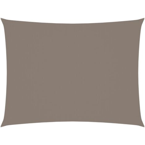 Voile toile d'ombrage parasol tissu oxford rectangulaire 3 x 4,5 m taupe