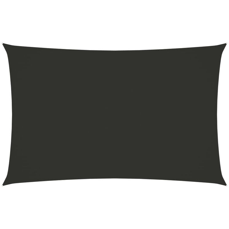 Helloshop26 - Voile toile d'ombrage parasol tissu oxford rectangulaire 3 x 6 m anthracite