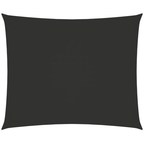 Voile toile d'ombrage parasol tissu oxford rectangulaire 3,5 x 4,5m anthracite