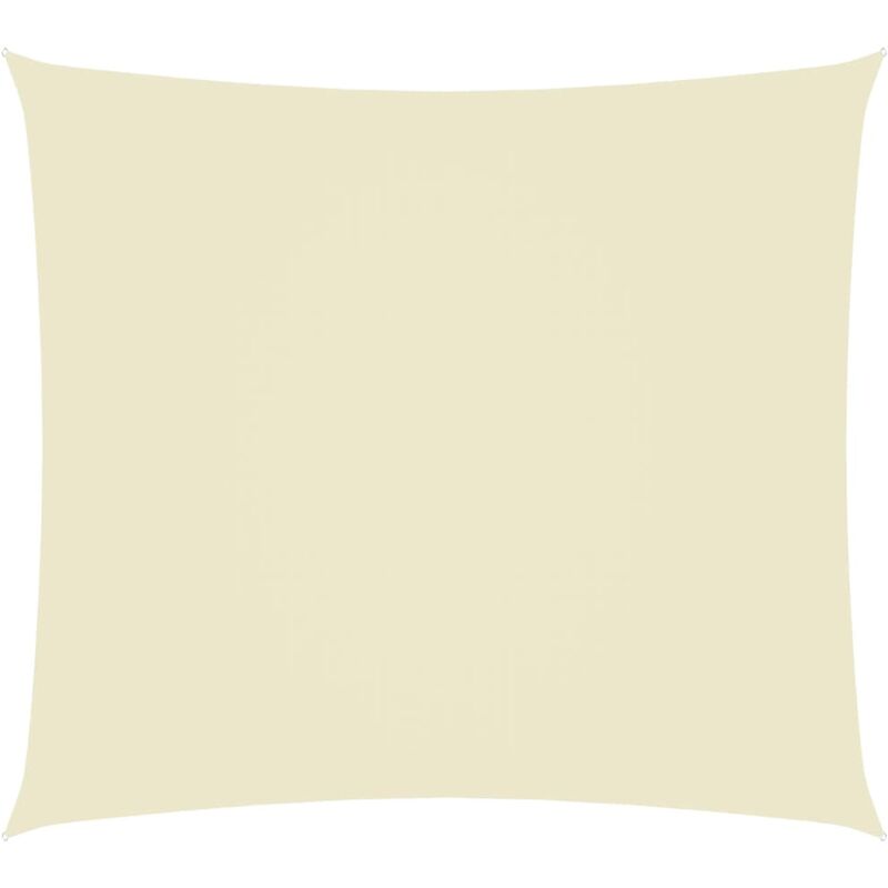 Helloshop26 - Voile toile d'ombrage parasol tissu oxford rectangulaire 4 x 5 m crème