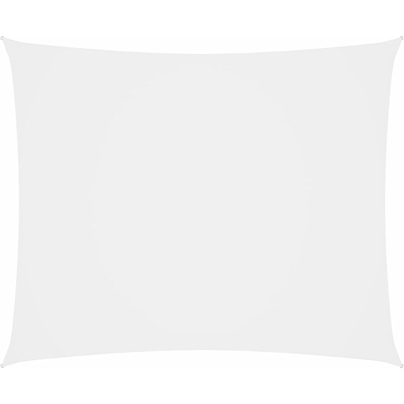 Helloshop26 - Voile toile d'ombrage parasol tissu oxford rectangulaire 4 x 6 m blanc
