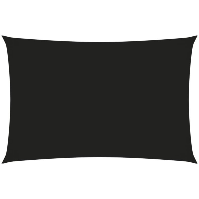 Helloshop26 - Voile toile d'ombrage parasol tissu oxford rectangulaire 4 x 6 m noir
